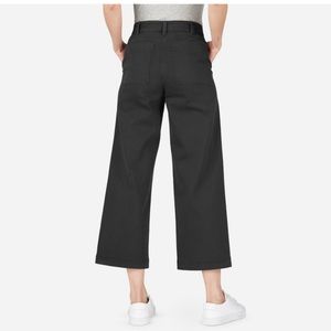 Everlane wide leg cropped pant black size 2